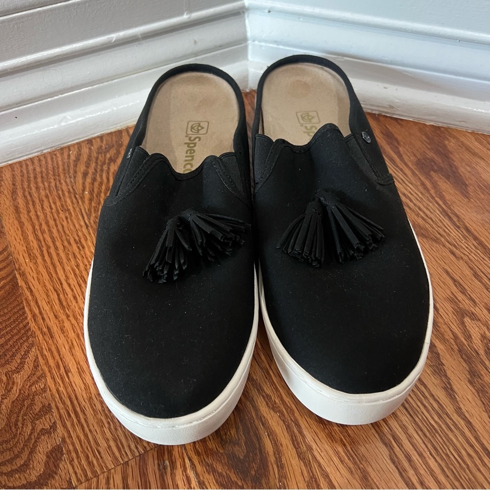 Spenco Celine Slide BLACK Shoes Size 11W